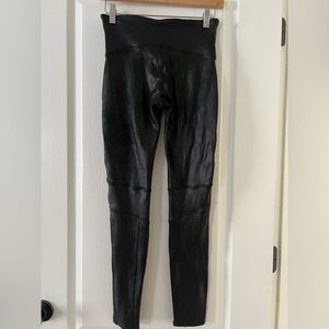 Spanx Vegan Leather Moto Leggings